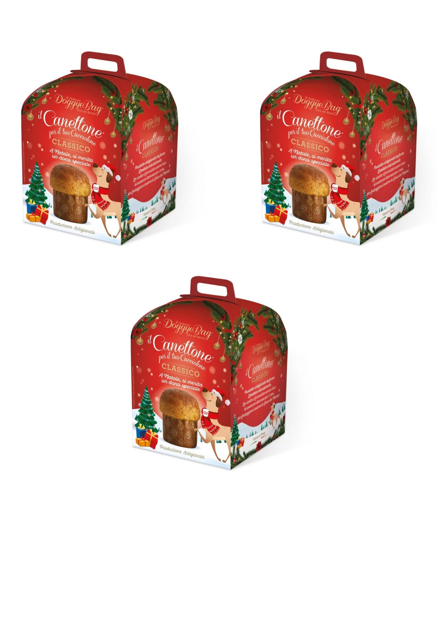 DoggyeBag "Il Canettone" Classico Panettone per cani 3x125g