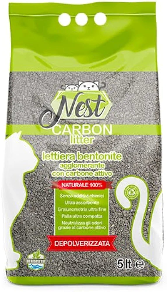 Nest Lettiera al Carbone Attivo NUOVO FORMATO 5lt