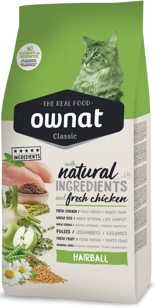 Ownat Crocchette Gatto HairBall Pollo 1,5kg