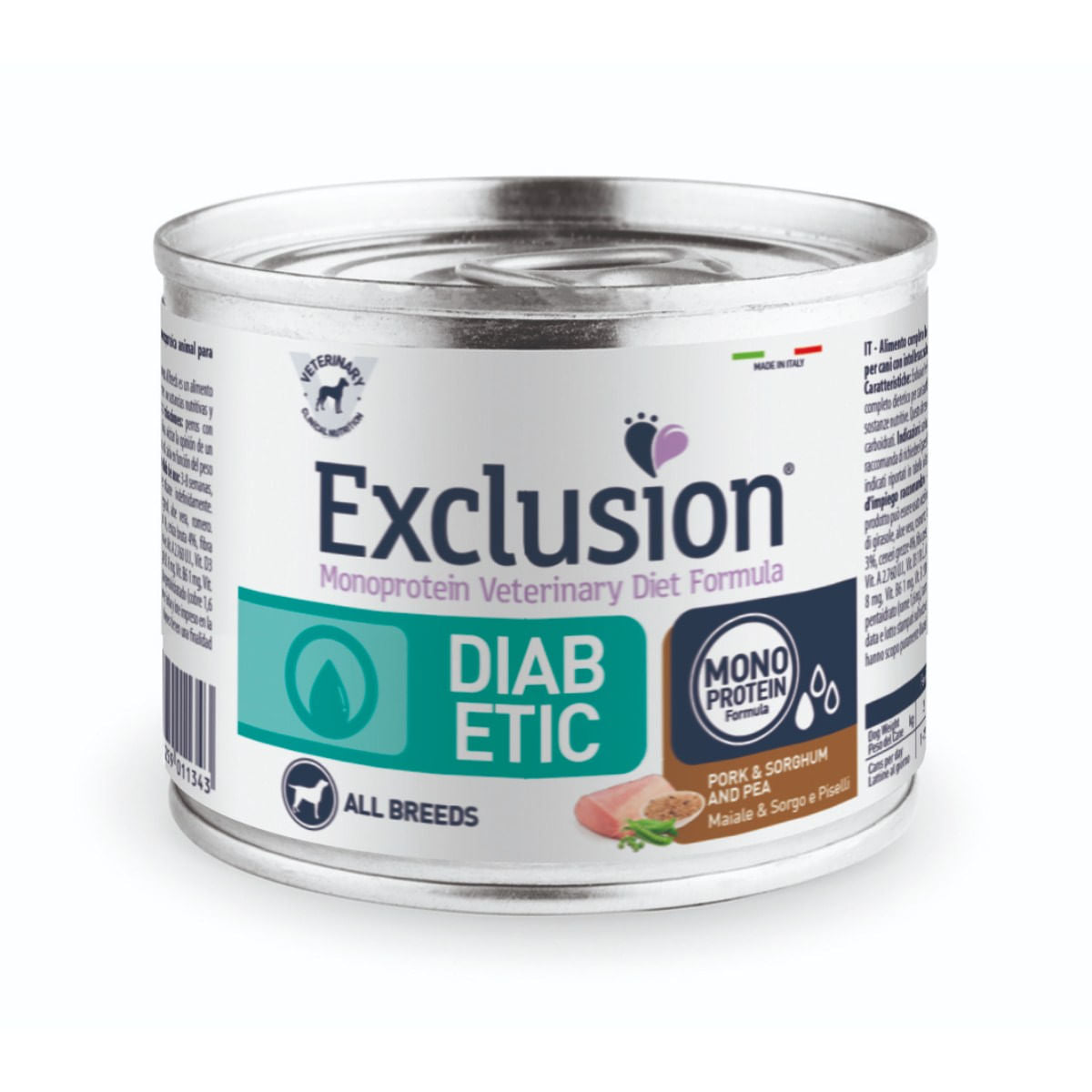 Exclusion Diabetic Maiale Sorgo e Piselli All Breeds 200g