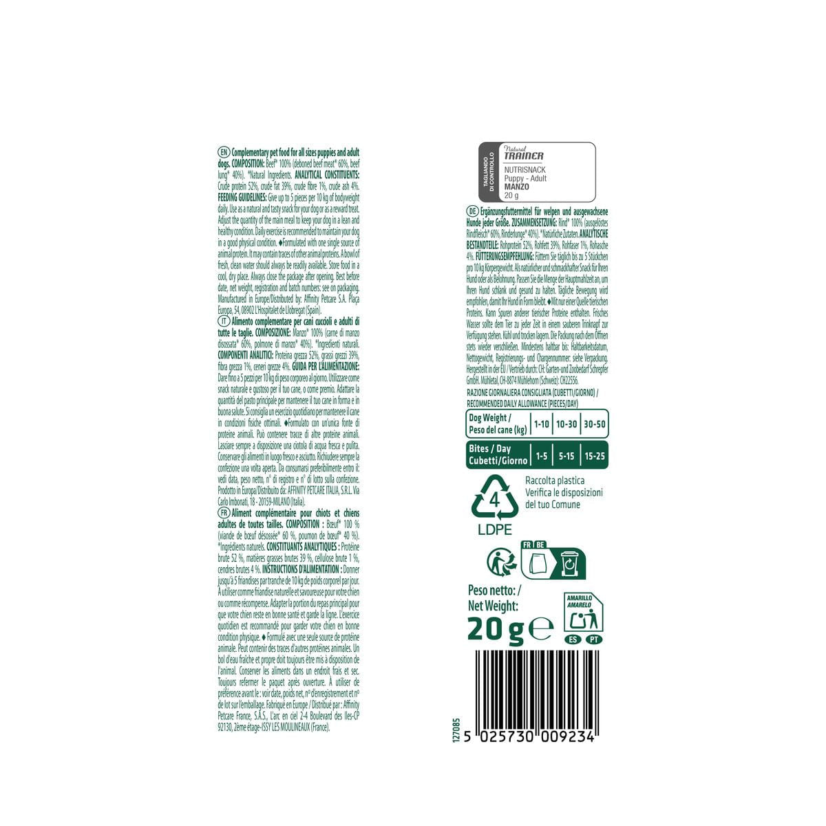 Natural Trainer NutriSnack Insaporitore per Crocchette 20g