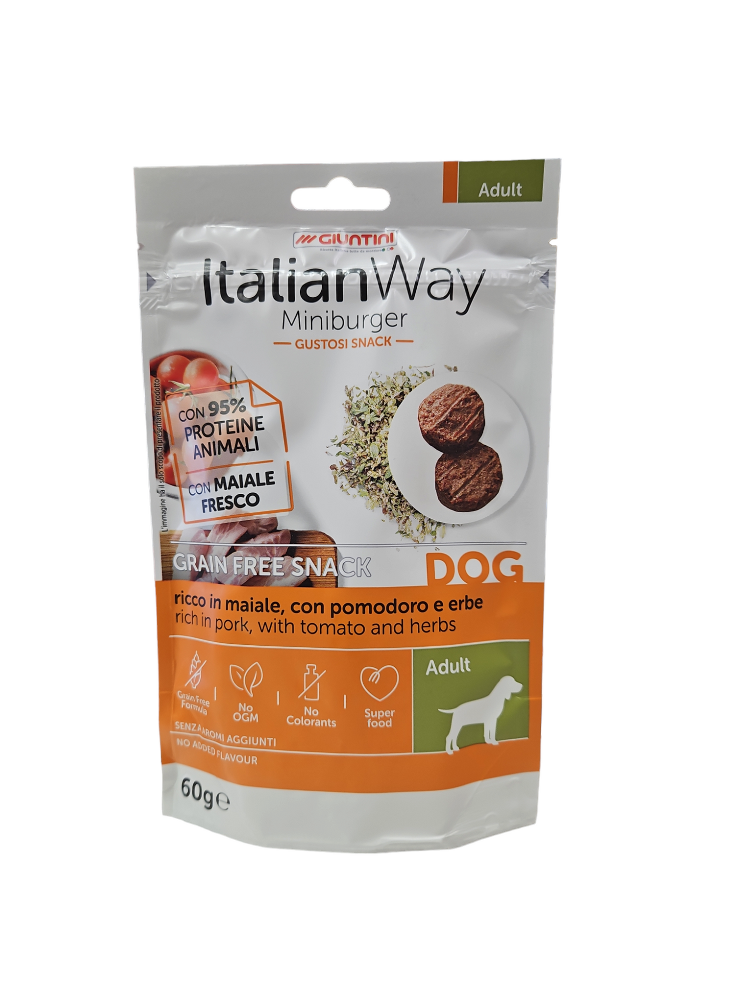 Italian Way Grain Free Snack per Cani MiniBurger 60g