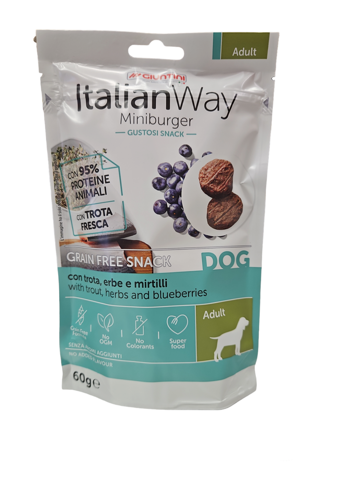 Italian Way Grain Free Snack per Cani MiniBurger 60g