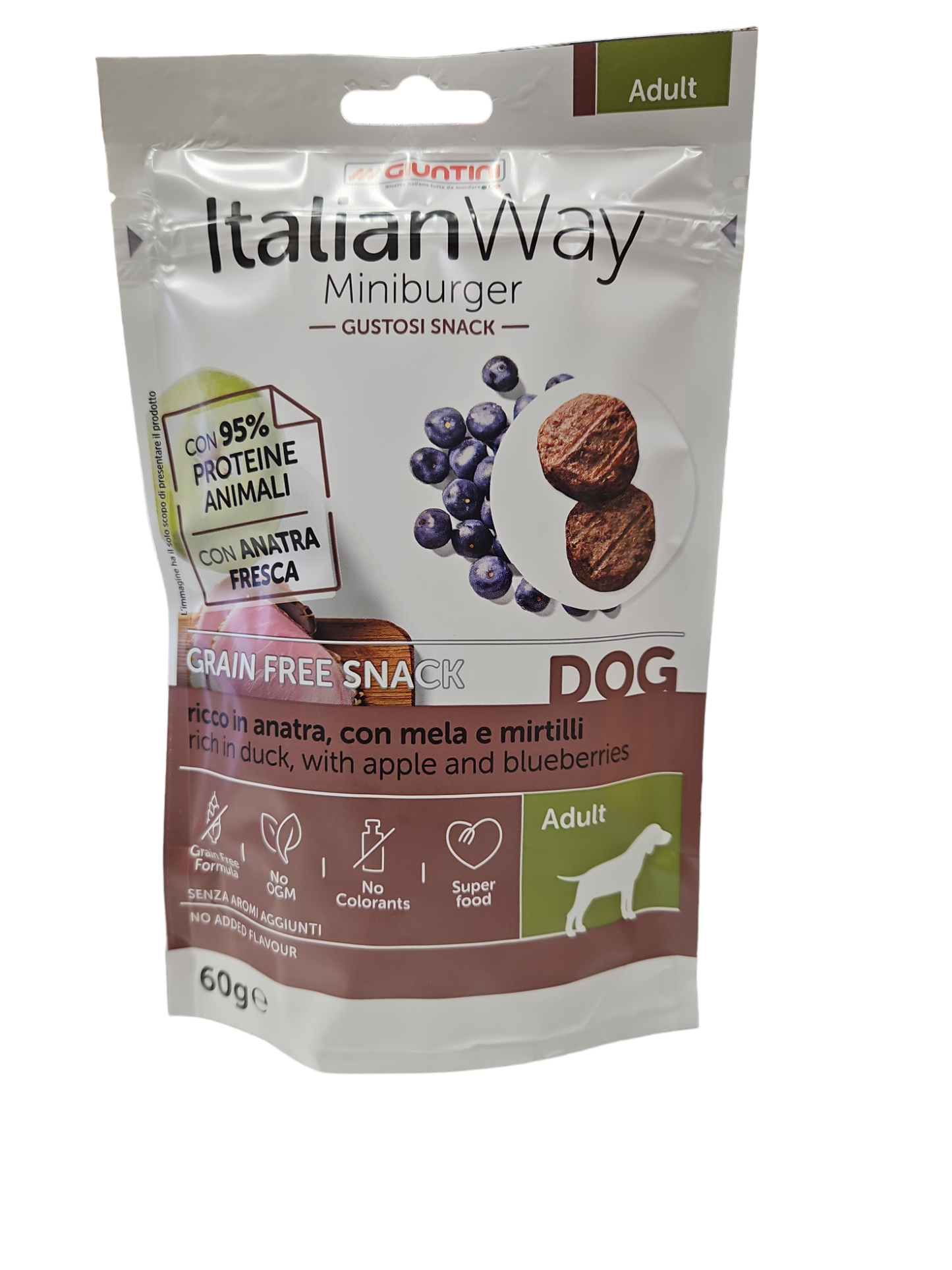 Italian Way Grain Free Snack per Cani MiniBurger 60g