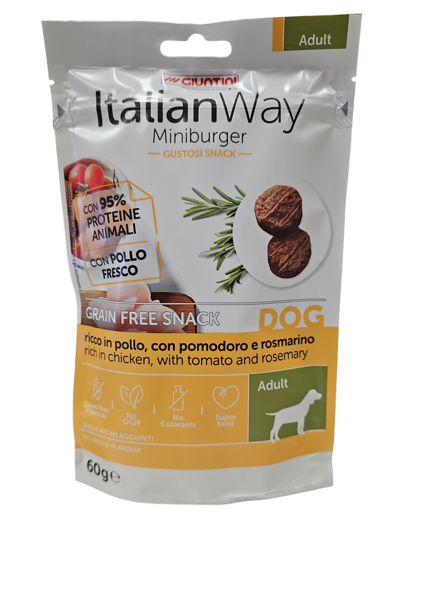 Italian Way Grain Free Snack per Cani MiniBurger 60g