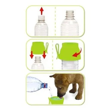 Tazza Tappo per Bottiglia Acqua - Ciotola per Cani 200ml