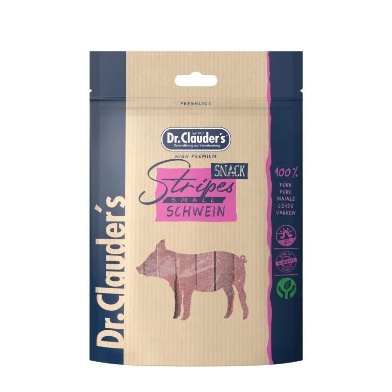 Dr Clauder's Snack Stripes Small 100% Maiale 80 gr