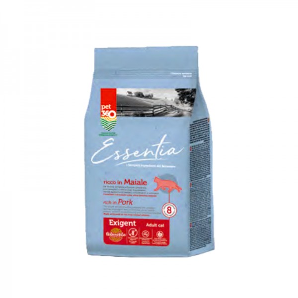 Essentia Crocchette Gatto Adult - Cat Exigent - Maiale Grain Free 1,5kg