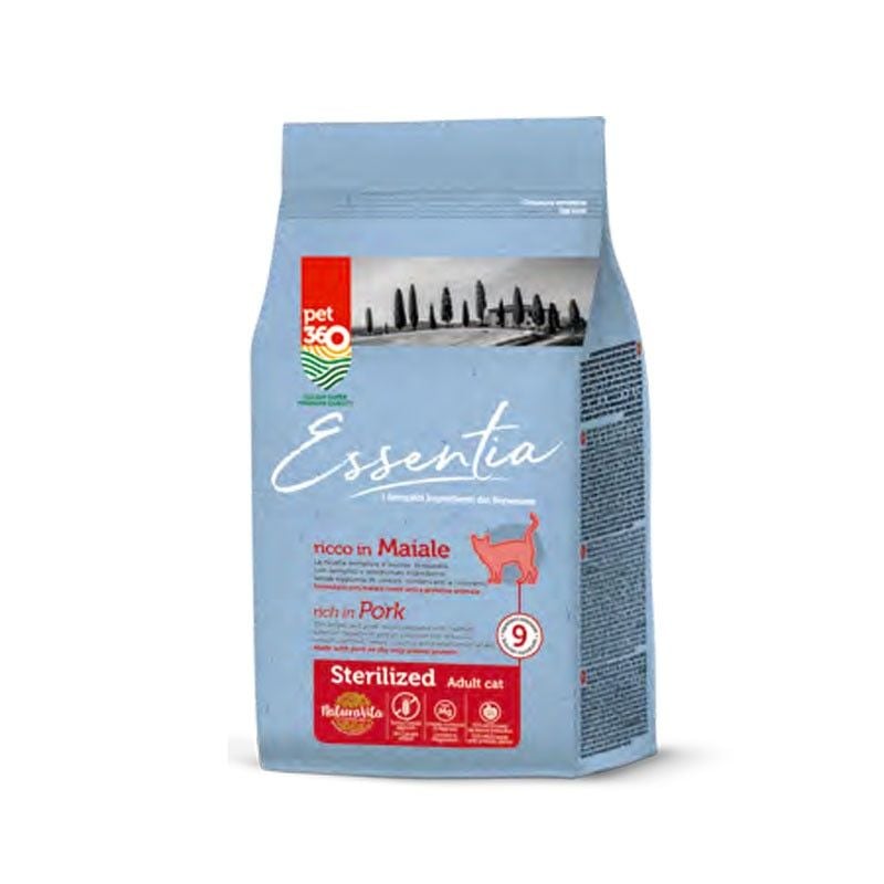 Essentia Crocchette Gatto Adult Sterilizzato - Cat Sterilised - Maiale Grain Free