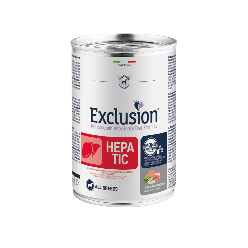 Exclusion Veterinary Diet HEPATIC umido per cani 400gr