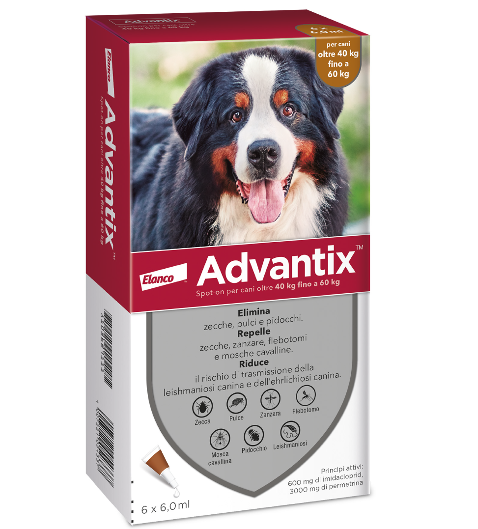 Advantix per Cani oltre 40kg fino a 60kg 6 pipette