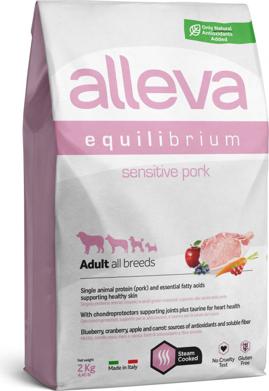 ALLEVA Equilibrium croccantini per cani Adult All breeds Maiale 2kg