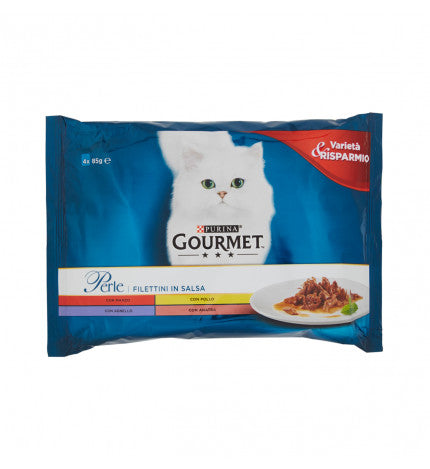 Purina Gourmet Perle trionfo di salsa 4x85gr