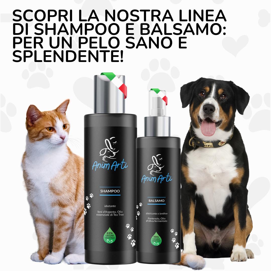 AnimArtì Shampoo Idratante per Cani e Gatti - Olio Essenziale Tea Tree 200ml