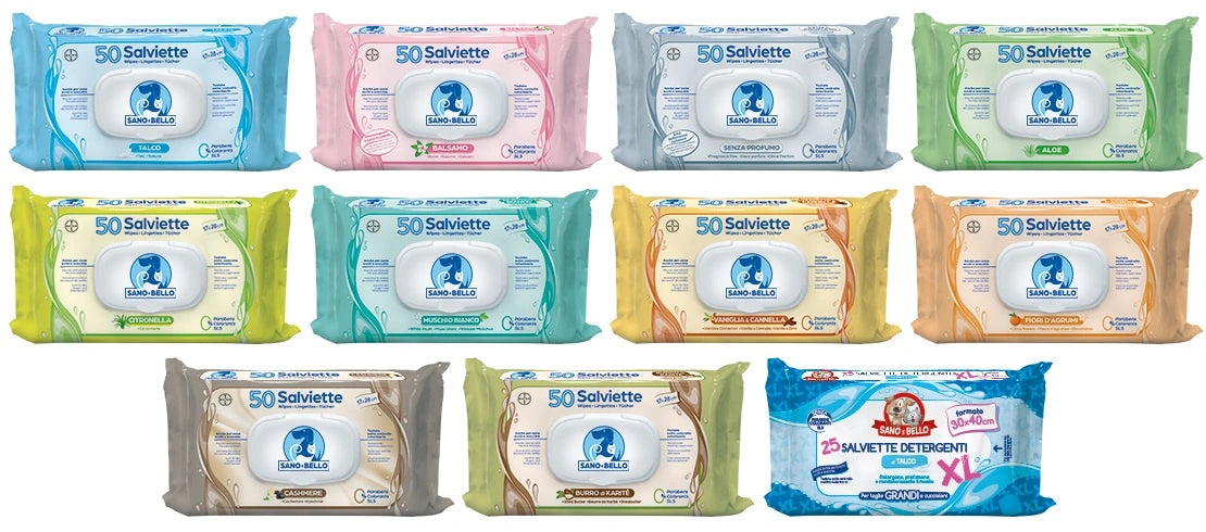 Sano e Bello Salviette Umidificate Cani e Gatti - 50 pezzi