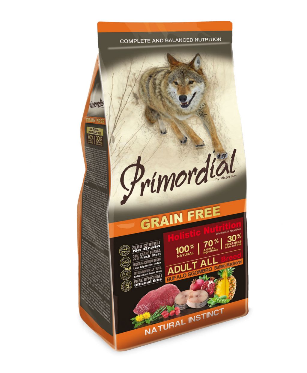 Primordial Adult All Breed Bufalo & Sgombro Grain Free 12kg