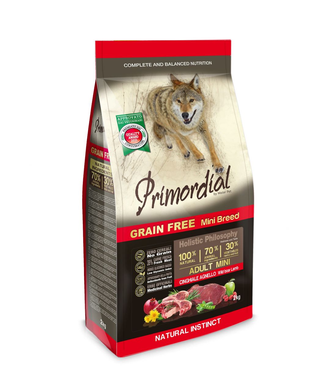 Primordial Adult Mini Cinghiale & Agnello Grain Free 6kg