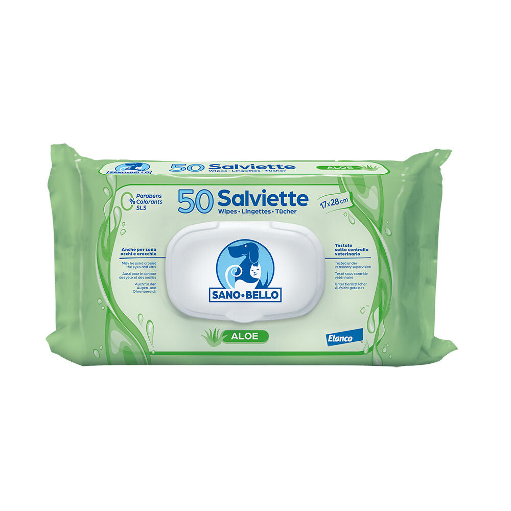 Sano e Bello Salviette Umidificate Cani e Gatti - 50 pezzi