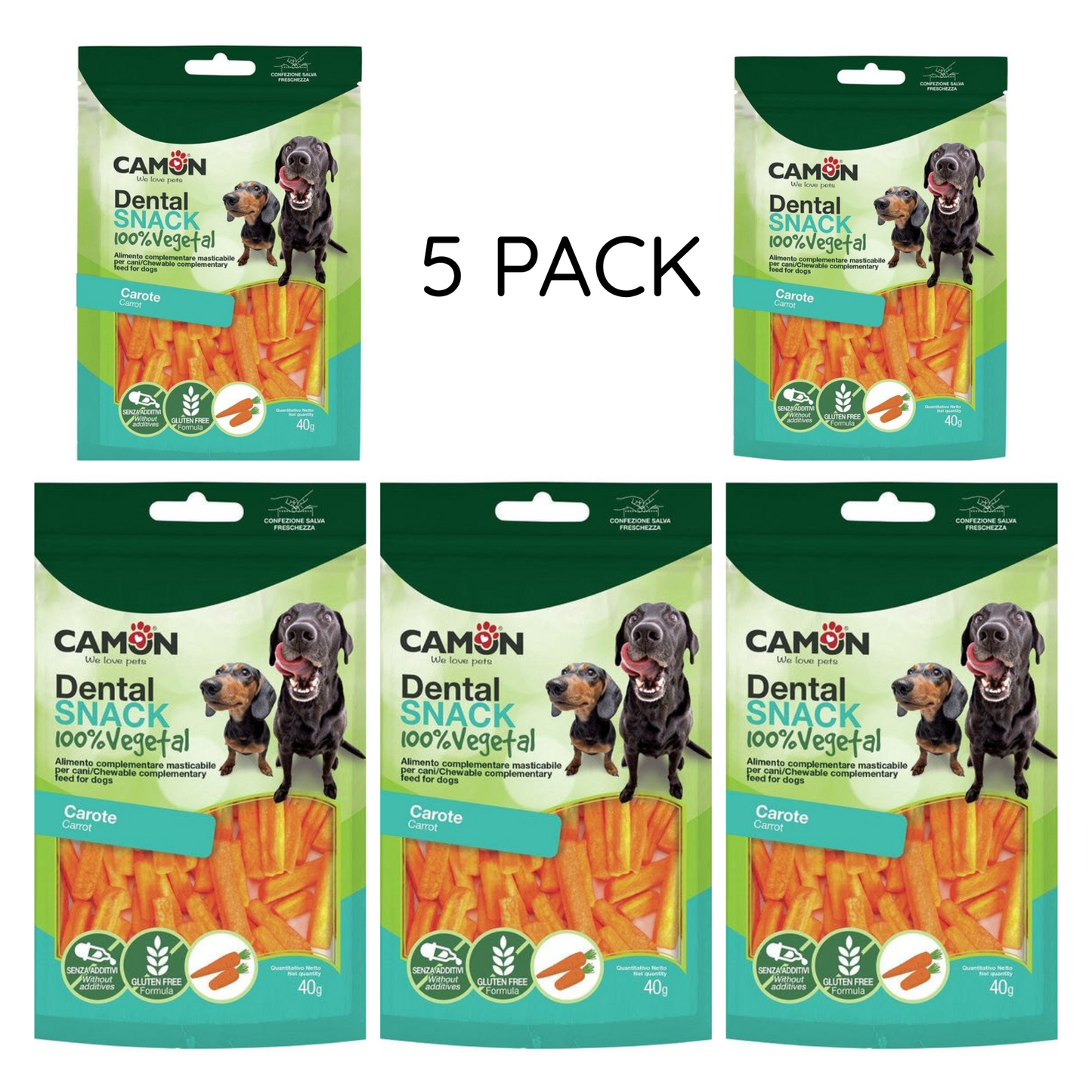 Camon Snack Cane Carote Croccanti 5 PACK