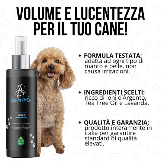 AnimArtì Lozione Spray Districante e Volumizzante - 98% Origine Vegetale - Tea Tree Oil e Lavanda - 200ml