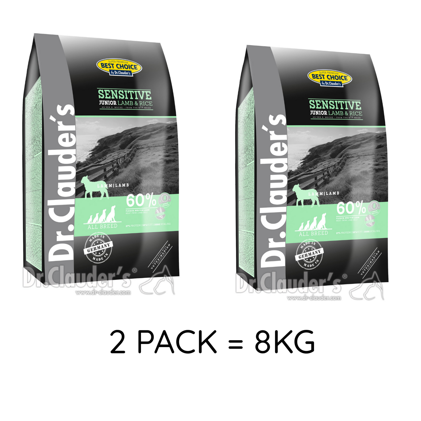 Dr. Clauder's Junior Agnello 4kg 2 PACK