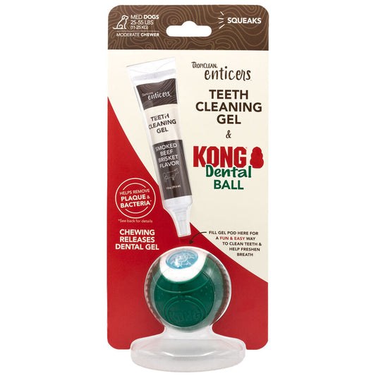 Tropiclean Enticers KONG Dental Ball + Ricarica