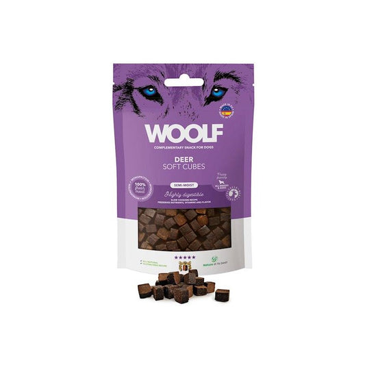 NEW WOOLF Soft Cubes - Morbidi Cubetti 100% Carne 100g x 6 PACK