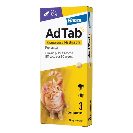 AD-TAB Compresse Antiparassitarie per Gatto 0,5-2kg 2 PACK