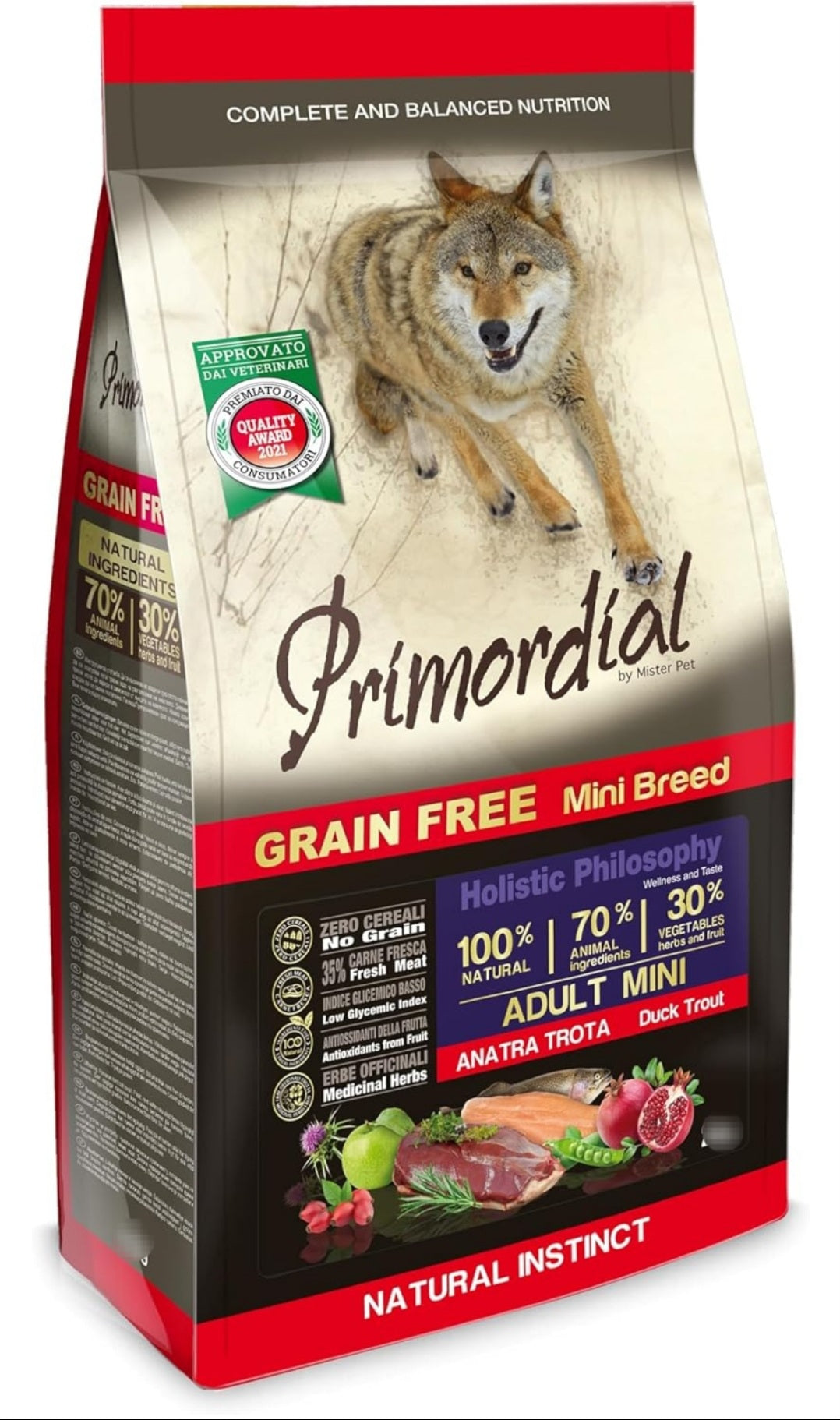 Primordial Adult Mini Trota & Anatra Grain Free 6kg