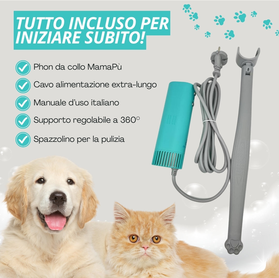 AnimArtì MAMAPÙ Phon per Cani con Supporto da Collo - 1400W