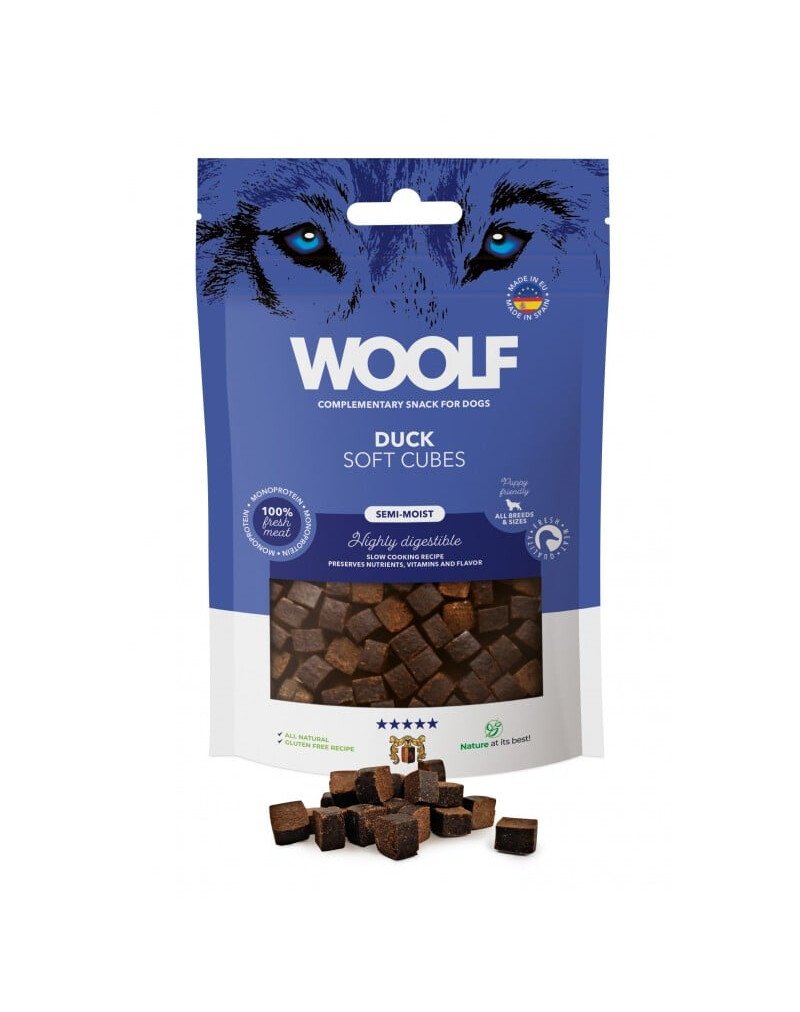 NEW WOOLF Soft Cubes - Morbidi Cubetti 100% Carne 100g x 6 PACK