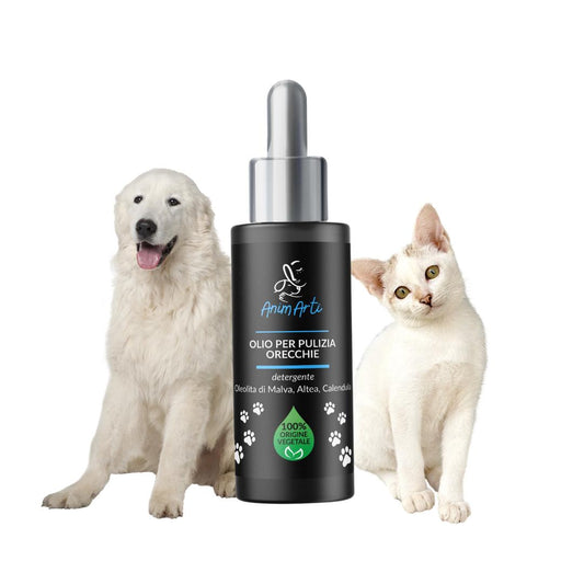 AnimArtì PACK 2 pezzi - Lozione Detergente per Occhi + Olio per Pulizia Orecchie