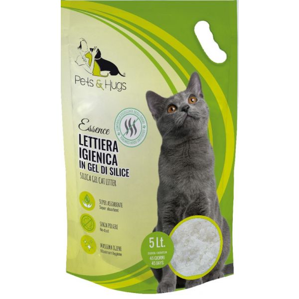 Lettiera gatto gel di silicio Pets & Hugs 5 lt