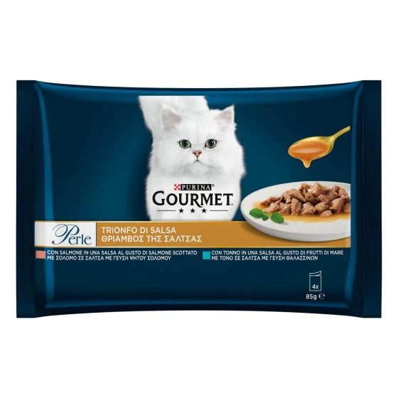 Purina Gourmet Perle trionfo di salsa 4x85gr