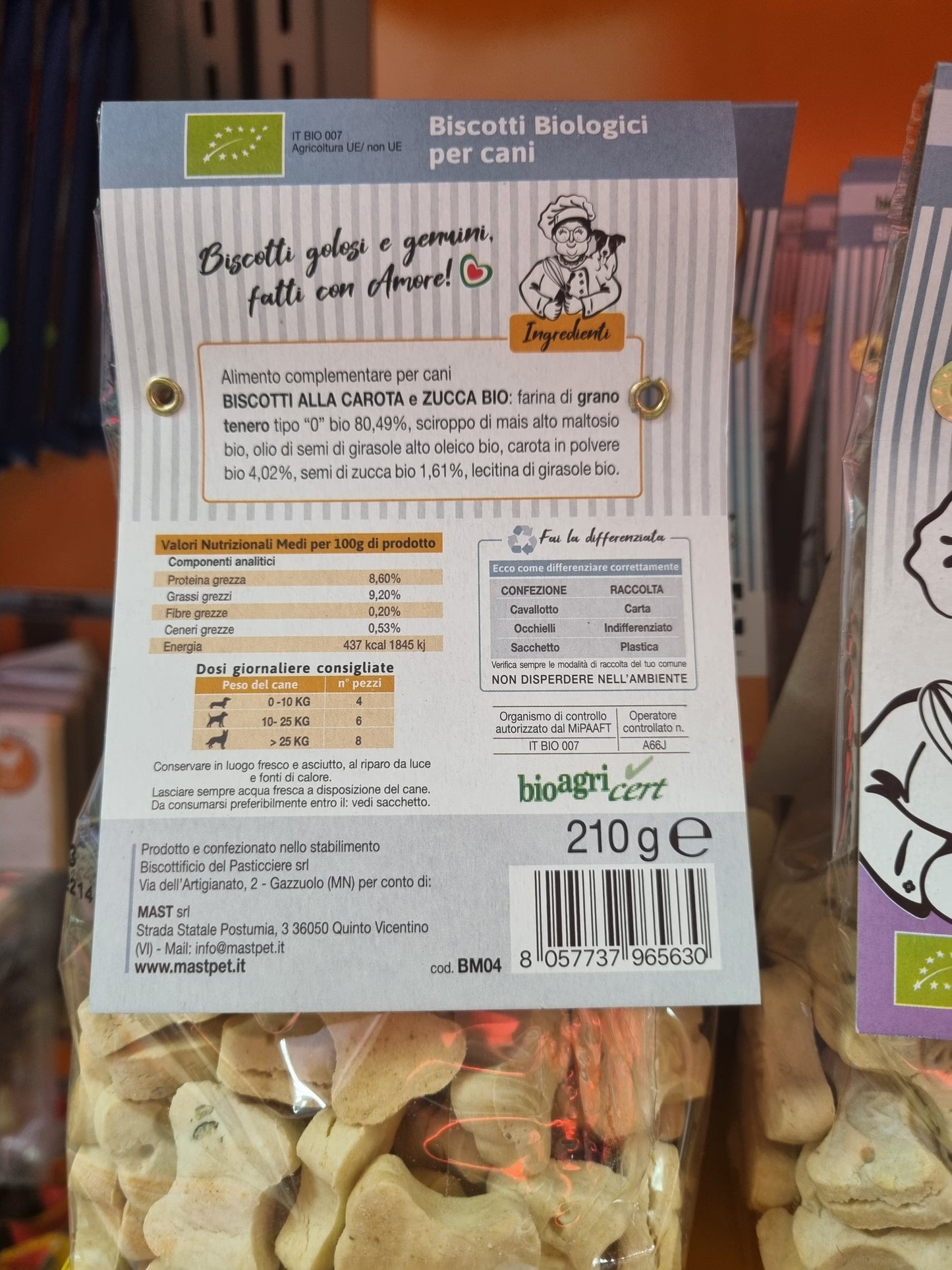 Marie Biscotti Bio e Vegetali per cani 210gr