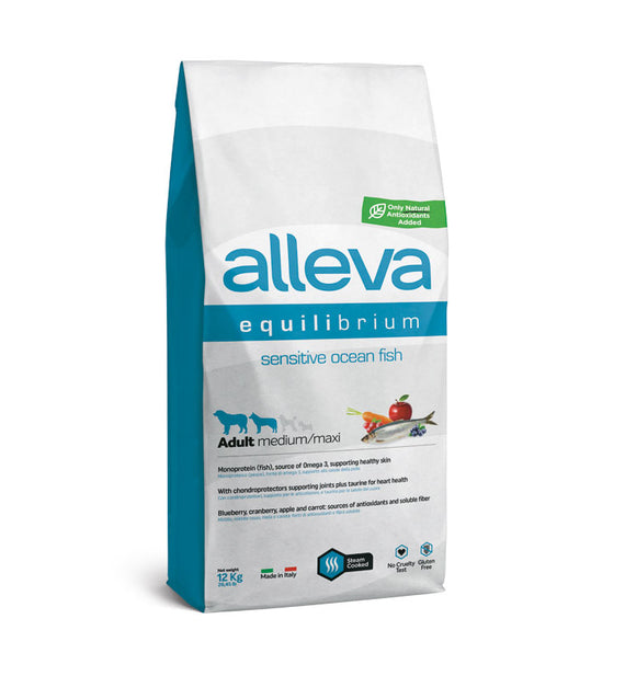 ALLEVA equilibrium adult medium/maxi sensitive pesce oceanico 12kg