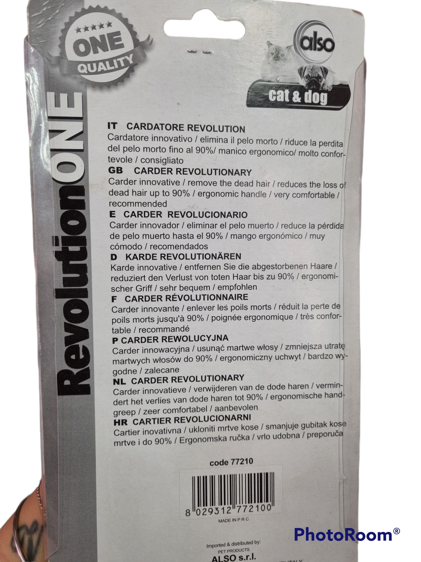 Cardatore Revolution simil furminetor Maxi