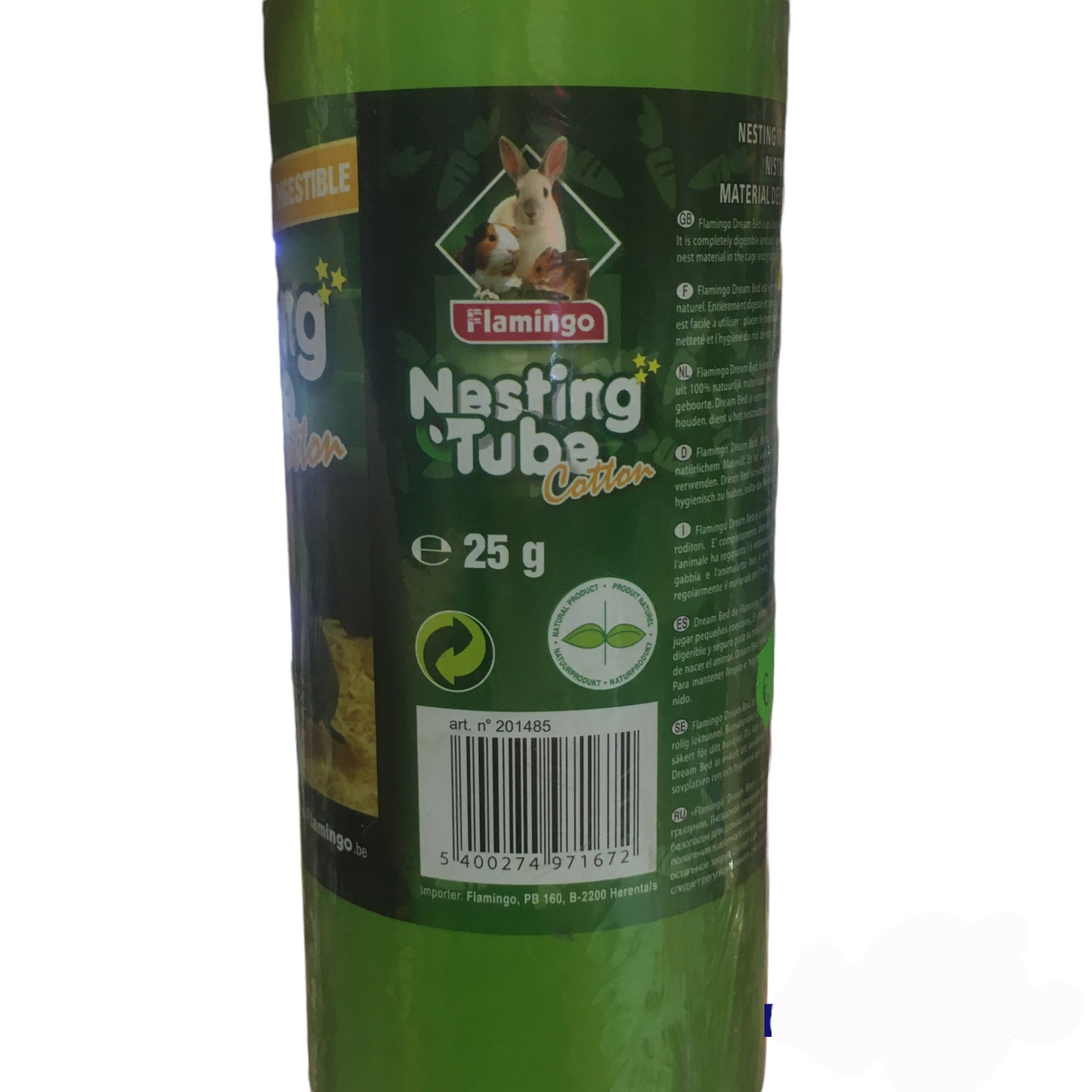 Nesting tube cotton