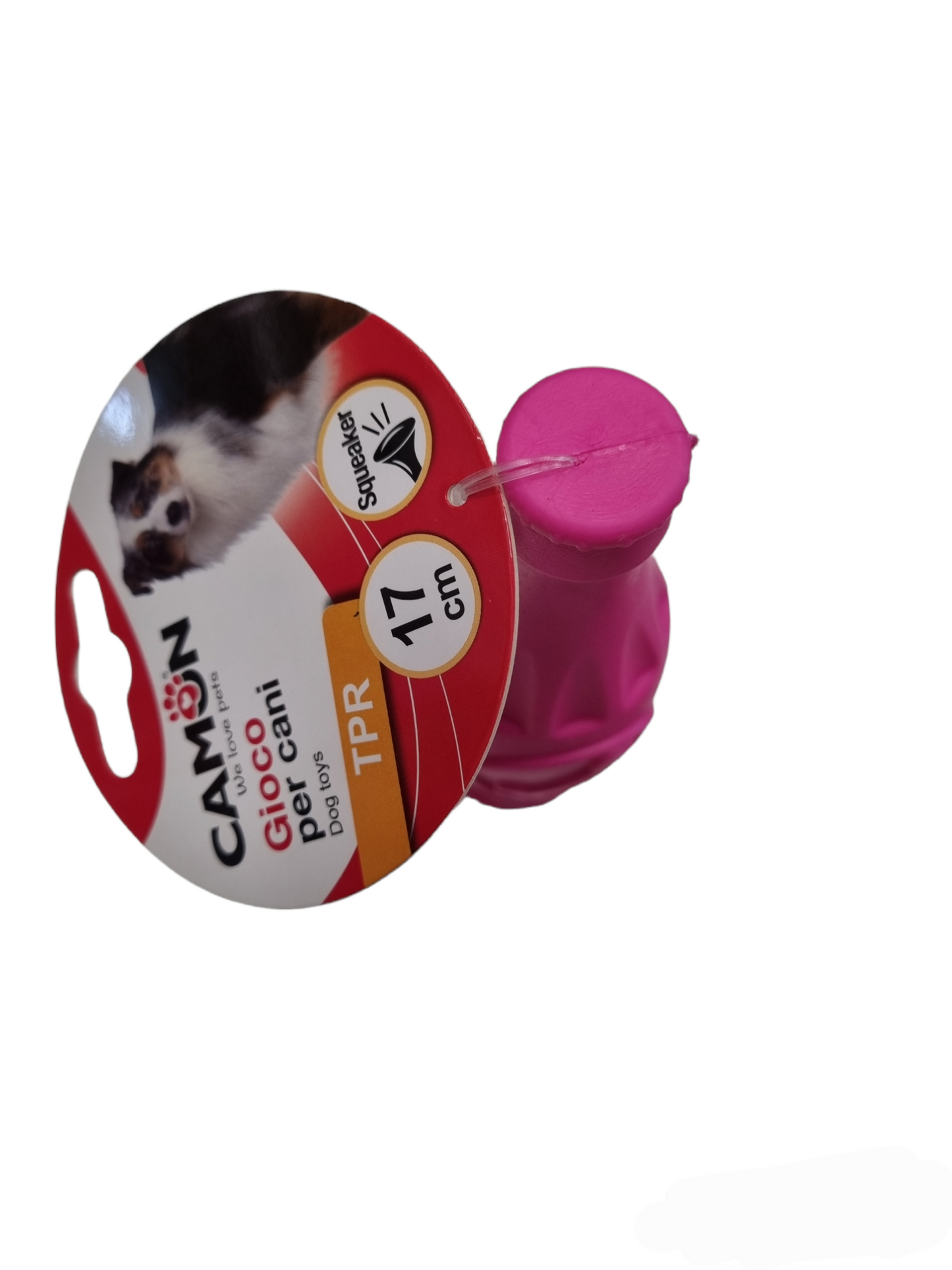Camon gioco bottiglia TPR con squeaker