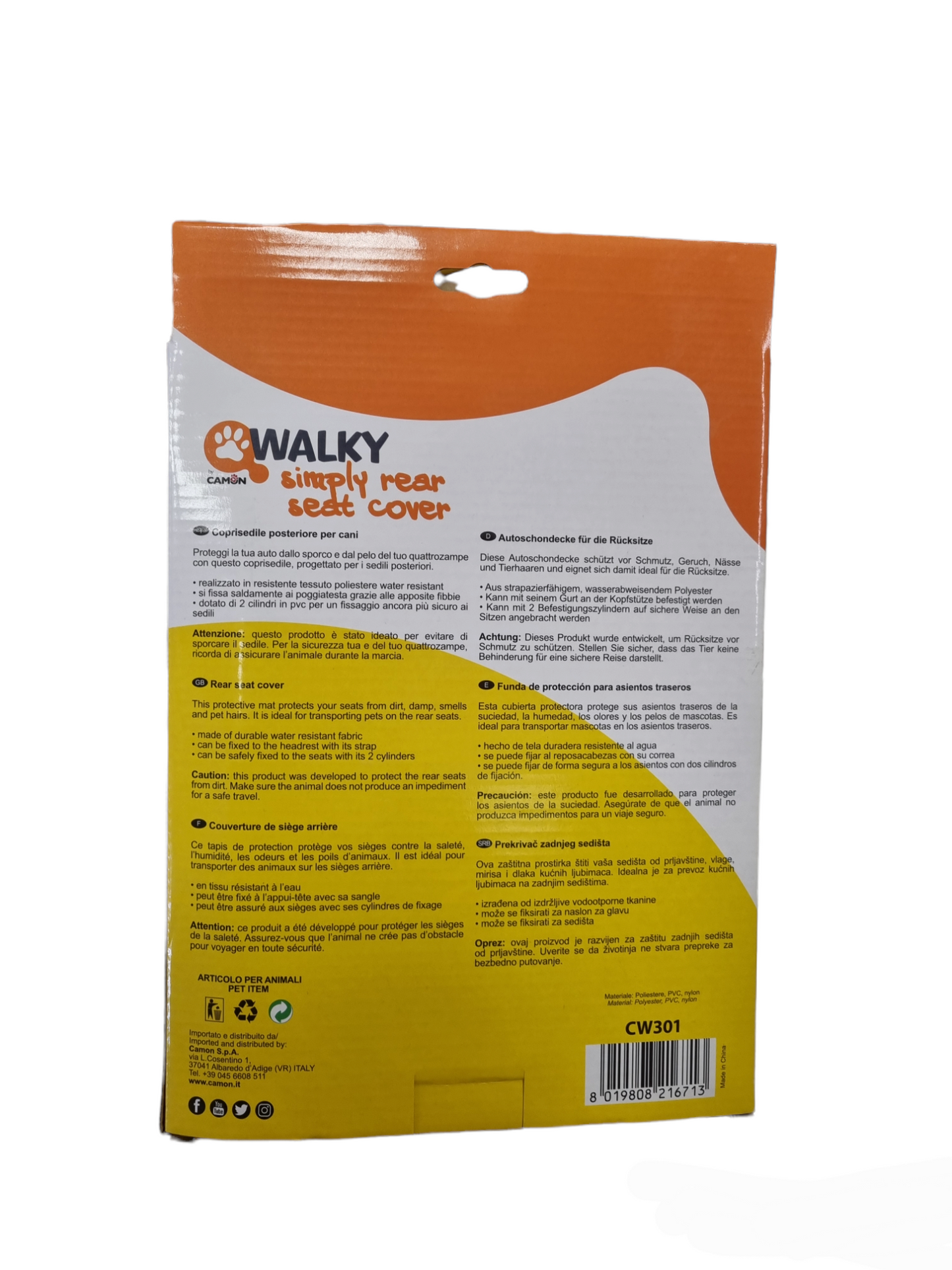 WALKY Camon Coprisedile posteriore