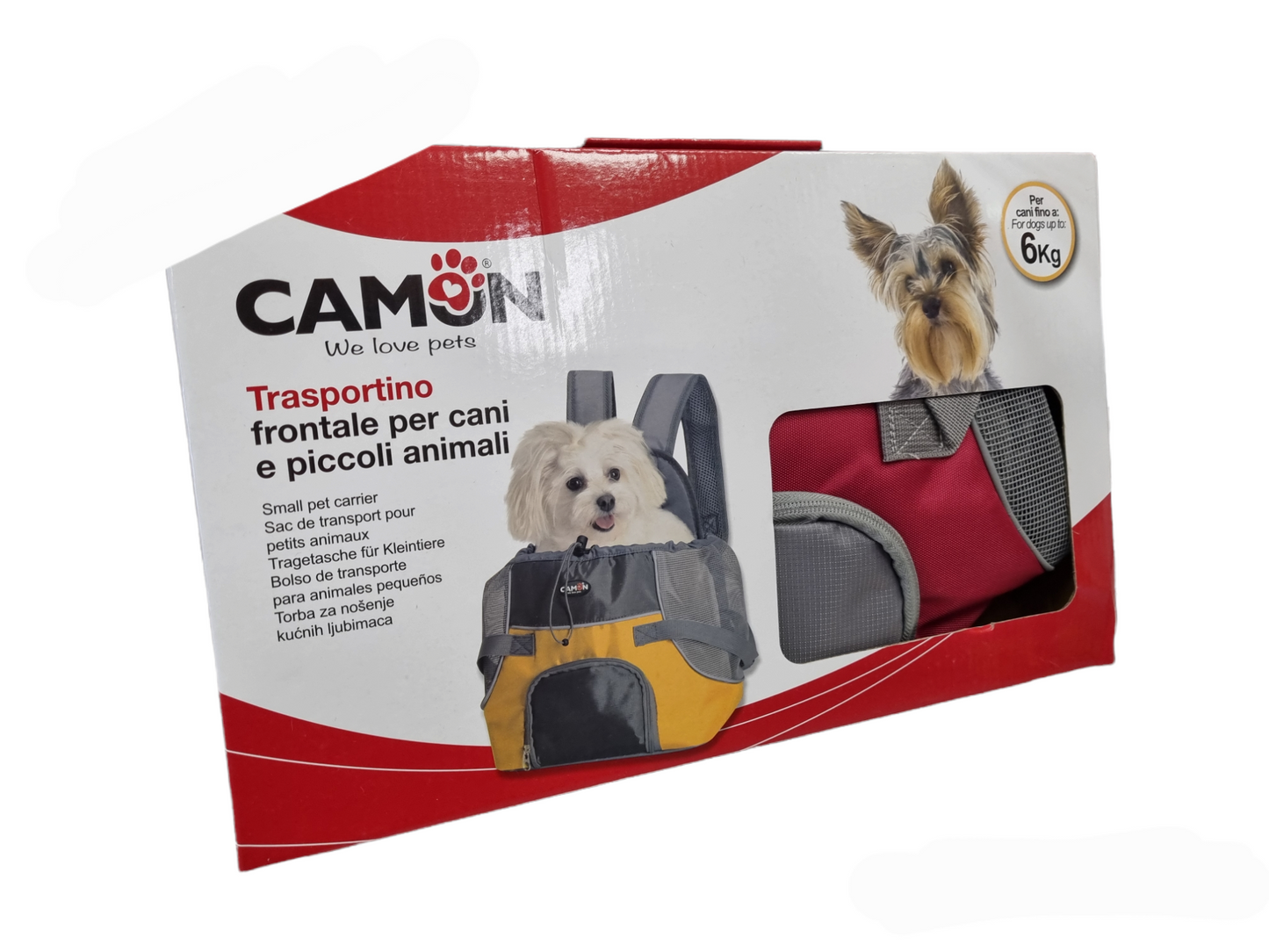 Camon trasportino frontale a zaino. Rosso