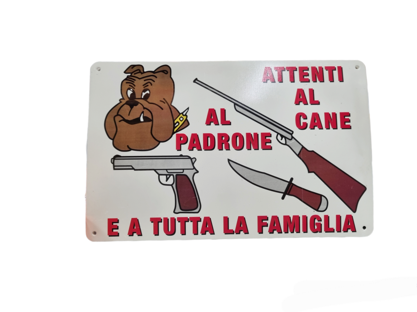 Targa ATTENTI AL CANE