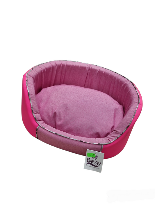 Bengy cuccia ovale fucsia cuscino sfoderabile