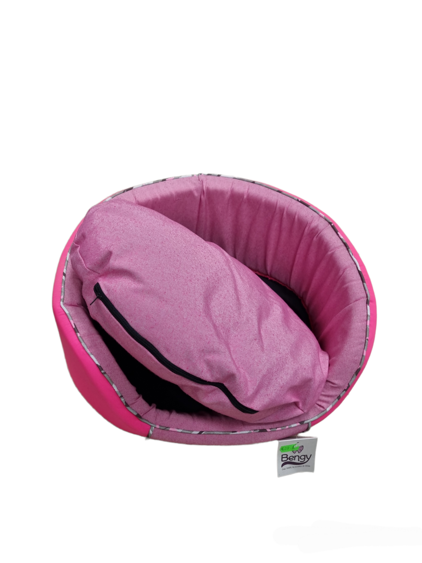 Bengy cuccia ovale fucsia cuscino sfoderabile
