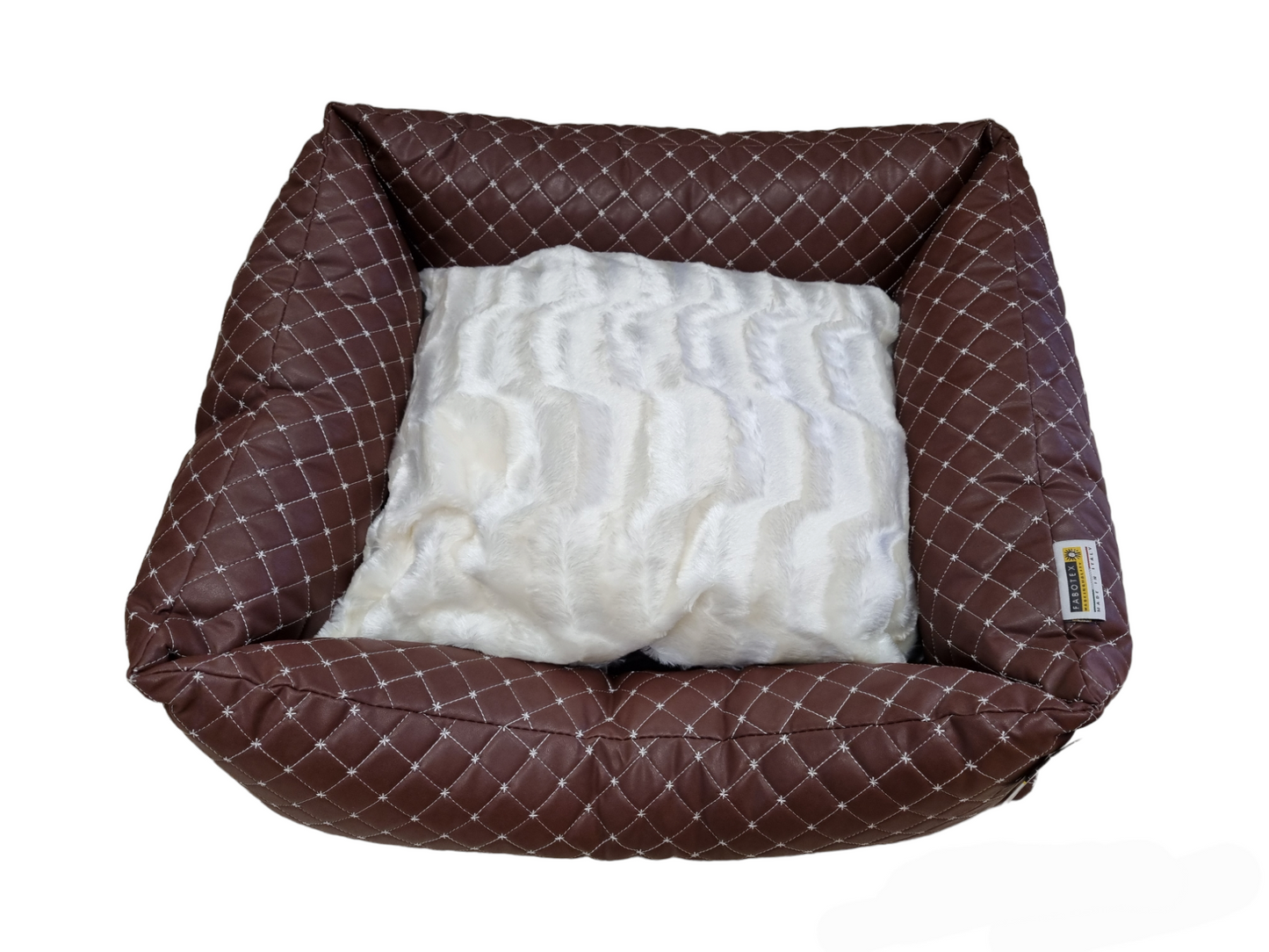 Fabotex cuccia rettangolare BROWN similpelle 65x55cm
