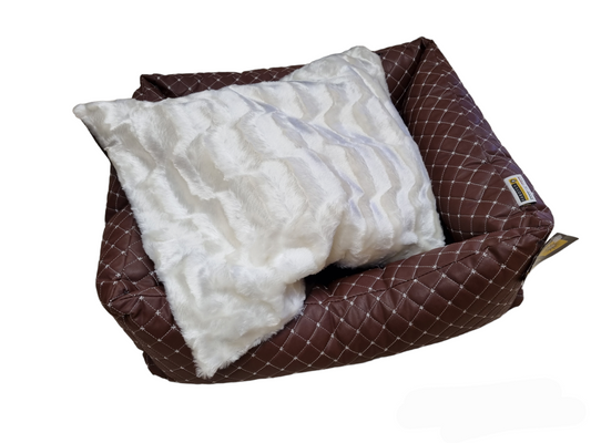 Fabotex cuccia rettangolare BROWN similpelle 65x55cm