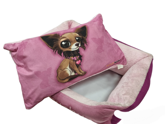 NASO NERO cuccia Chihuahua small rosa.