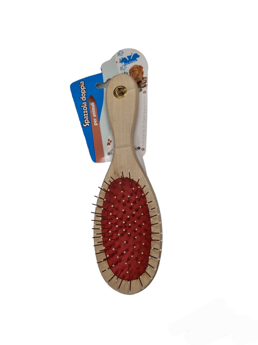 Spazzola ovale doppia per cani e gatti.