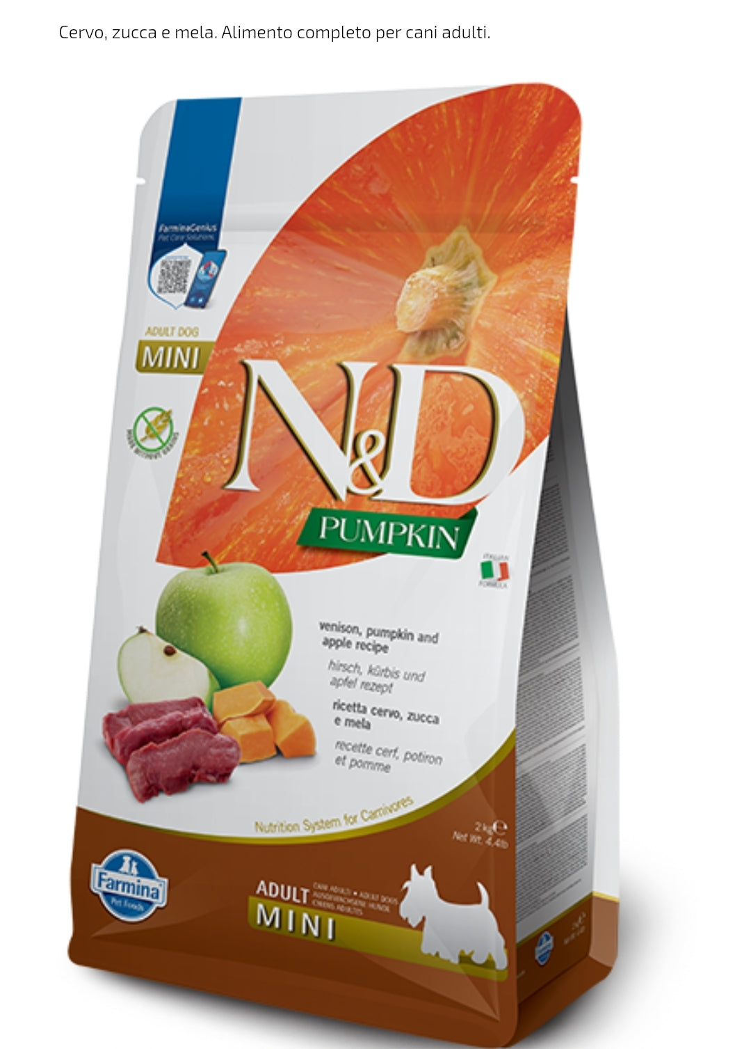 Farmina N&D pumpkin adult mini cervo 2 kg