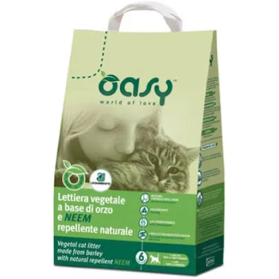 Oasy Lettiera vegetale a base di orzo e Neem 6lt 2,4kg